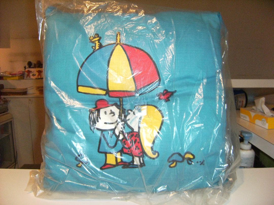 昭和レトロ★日本製★アニメ 原宿系 水森亜土 亜土ちゃん系 クッション 座布団