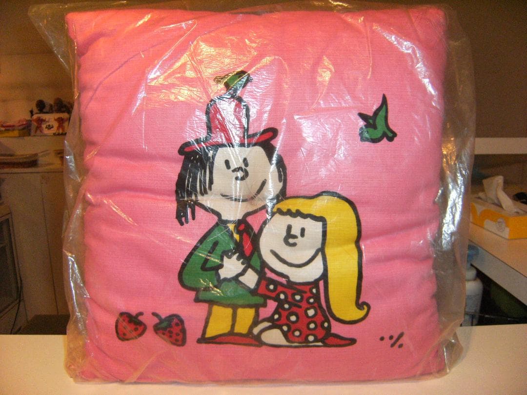 昭和レトロ★日本製★アニメ 原宿系 水森亜土 亜土ちゃん系 クッション 座布団