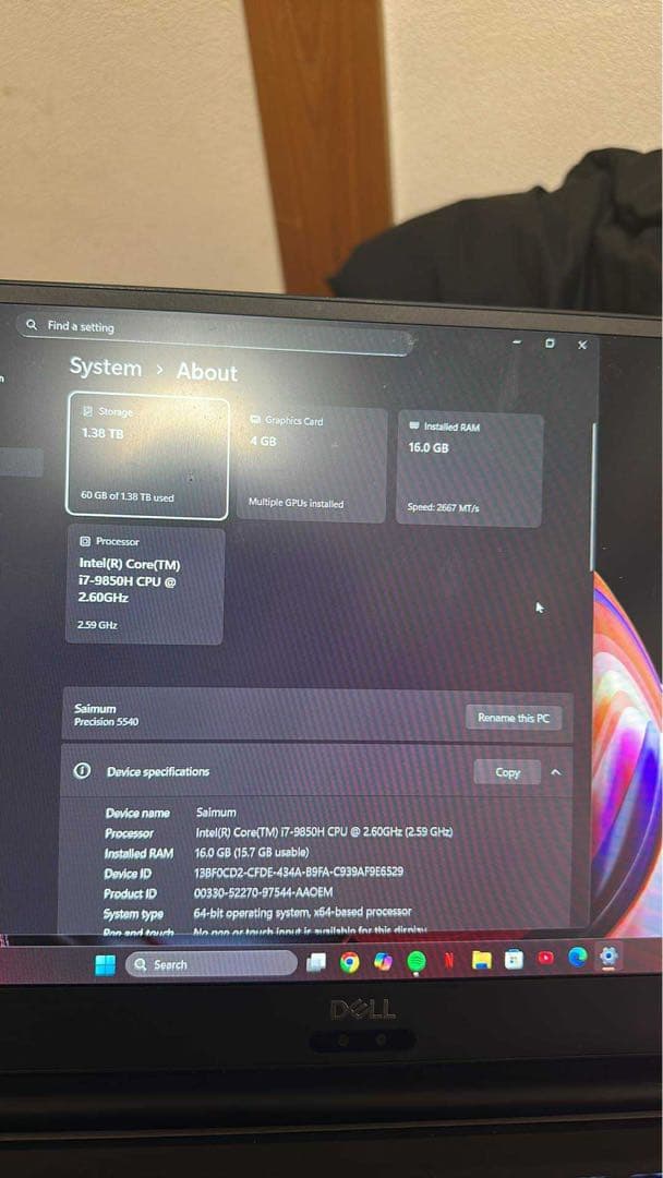 Windowsノート本体 Dell Precision 5540