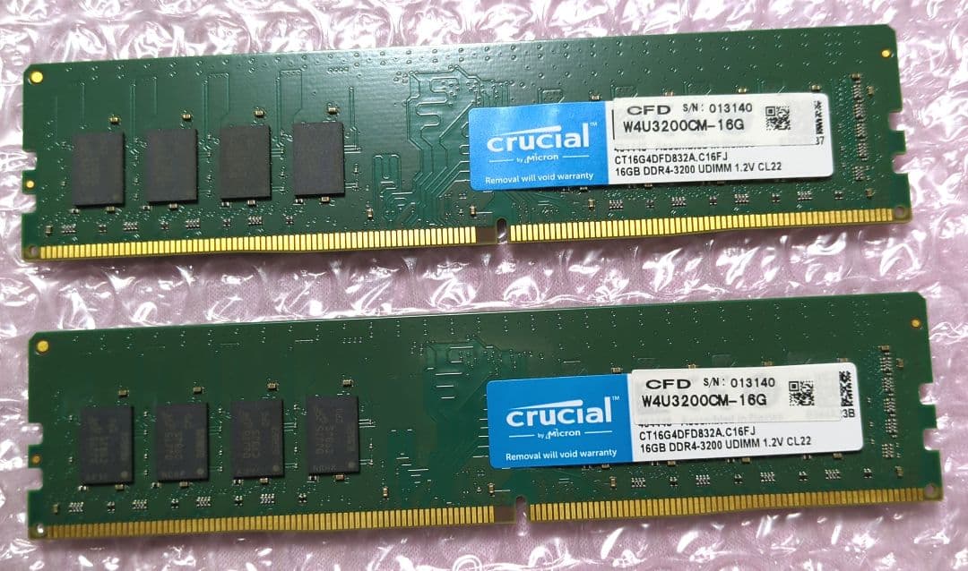 Crucial DDR4 メモリー 32GB (16GB×2)