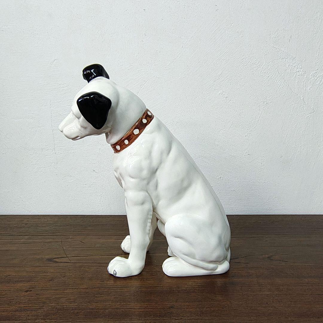 美品【Victor】ビクター 陶器 ニッパー犬 H31.3cm 特大サイズ