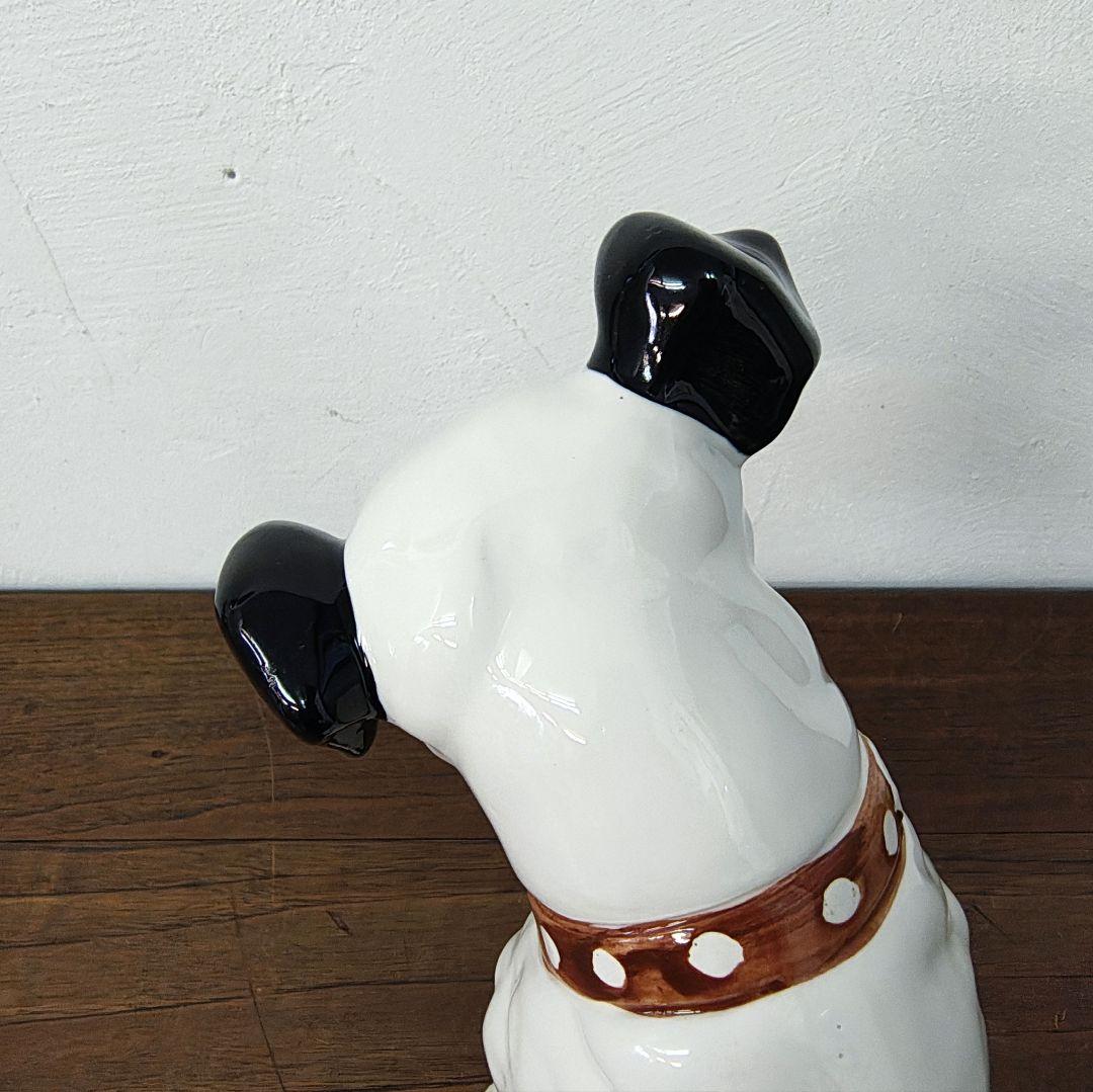 美品【Victor】ビクター 陶器 ニッパー犬 H31.3cm 特大サイズ