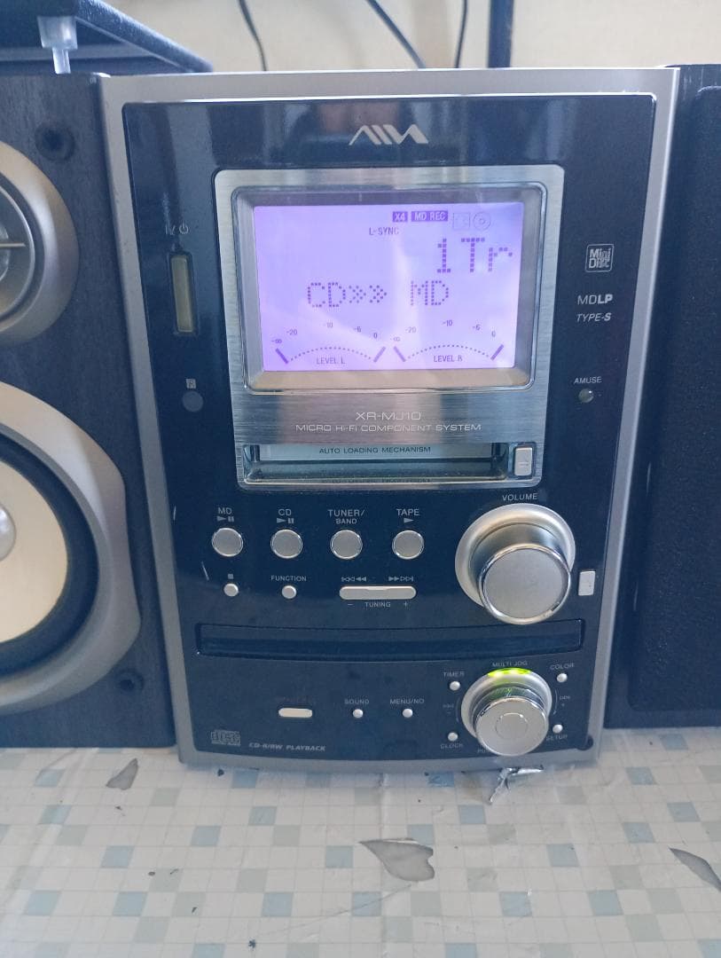 AIWA MD/CD/カセット オールインワンコンポ XR-MJ10　動作良好