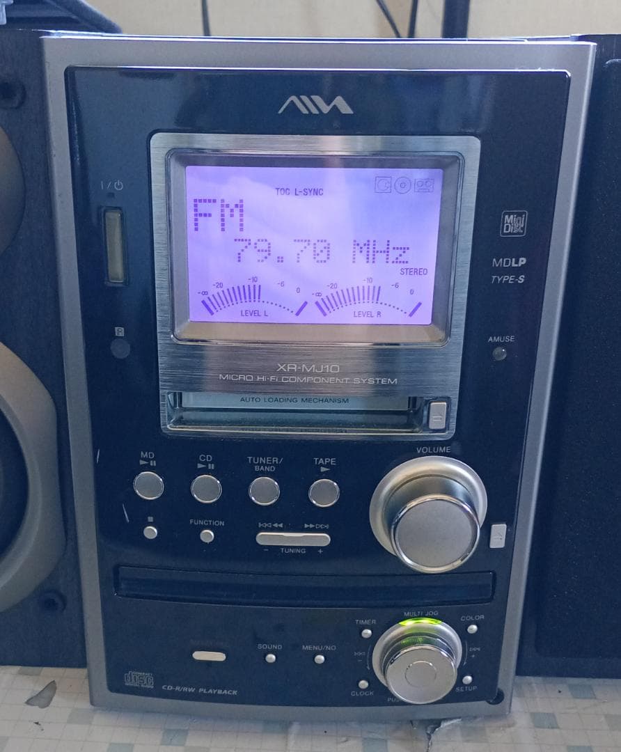 AIWA MD/CD/カセット オールインワンコンポ XR-MJ10　動作良好
