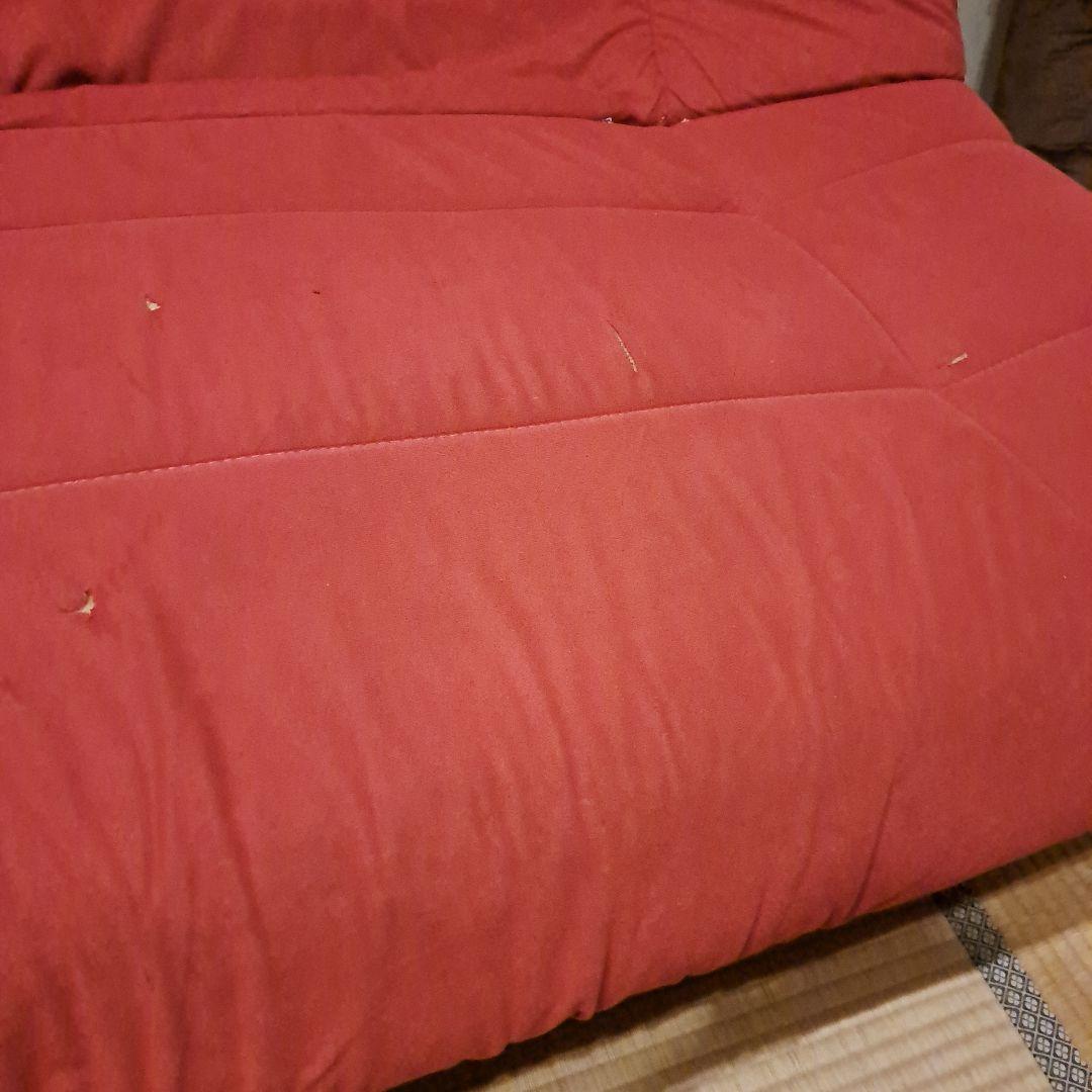 3人掛けソファ　ALEX　日本製　ハイバック　ファブリック　レッド　ローソファ