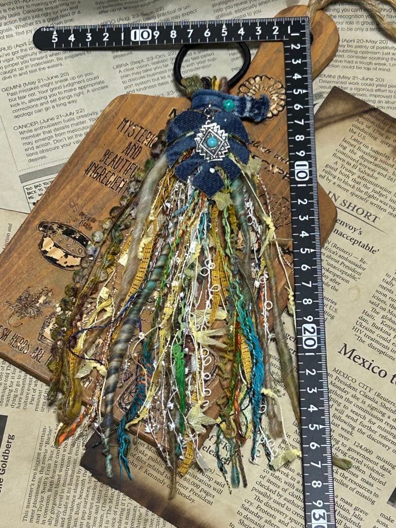 アジアン系ロングタッセルヘアゴム　No.548