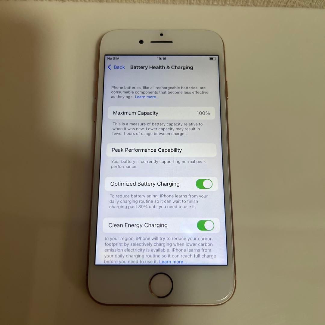 iPhone 8 64GB Rose gold ジャンク バッテリー100%