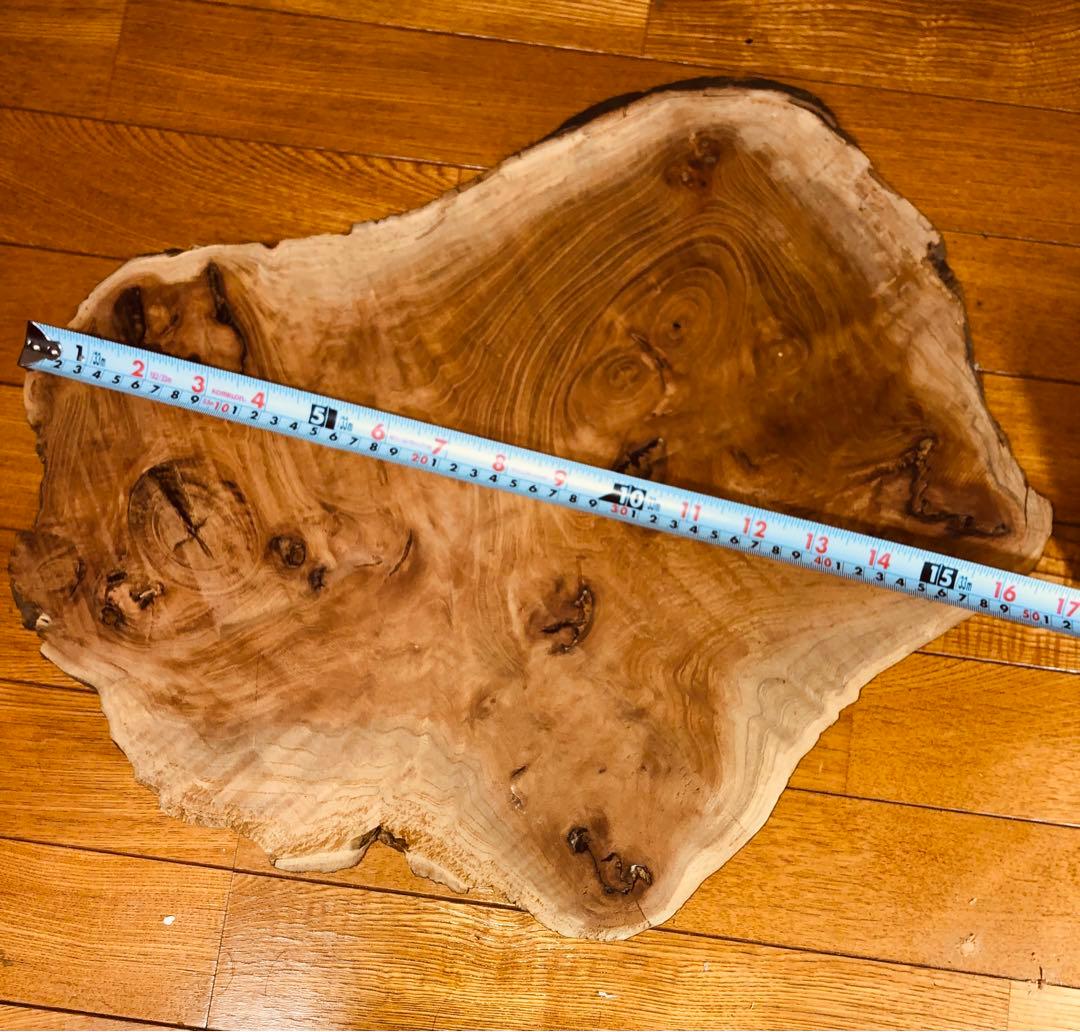 △インテリア 天板のサイズ約44×19cm｜天然木 切り株 花台 盆栽台 置物