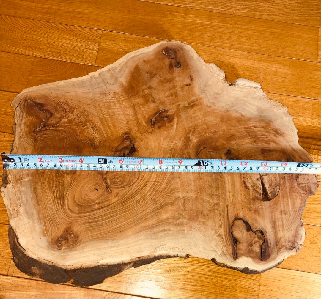 △インテリア 天板のサイズ約44×19cm｜天然木 切り株 花台 盆栽台 置物