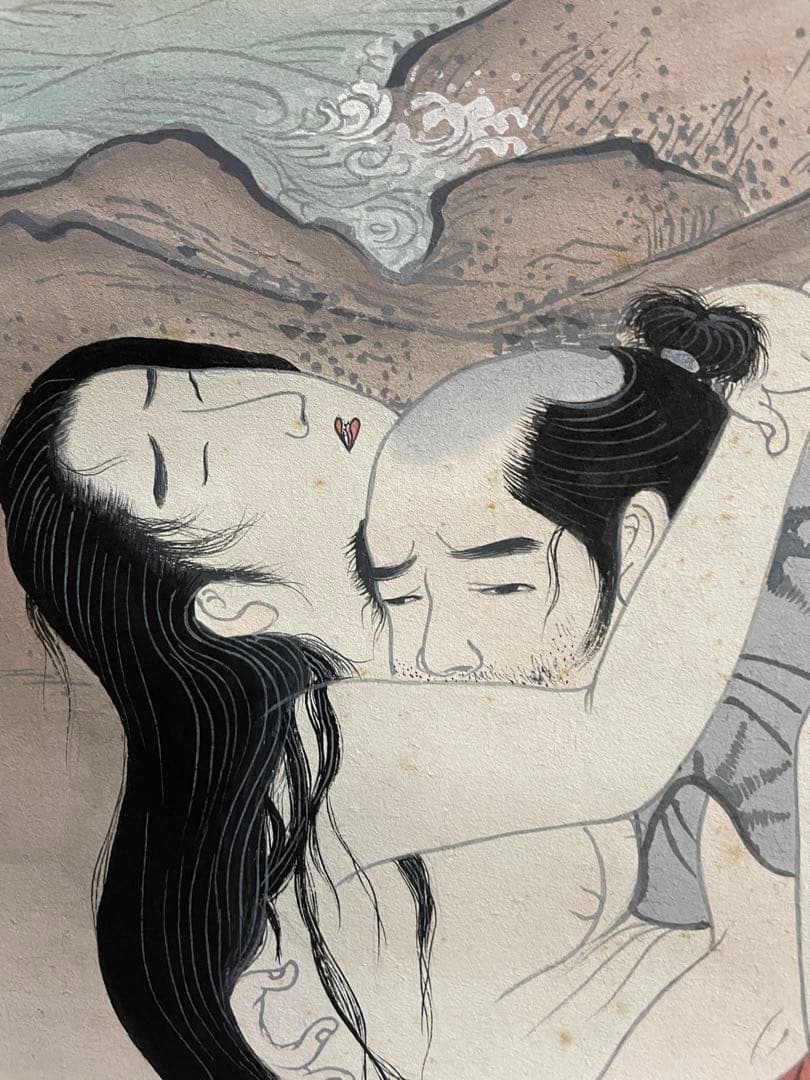 勝川春章作　春画　肉筆　時代物