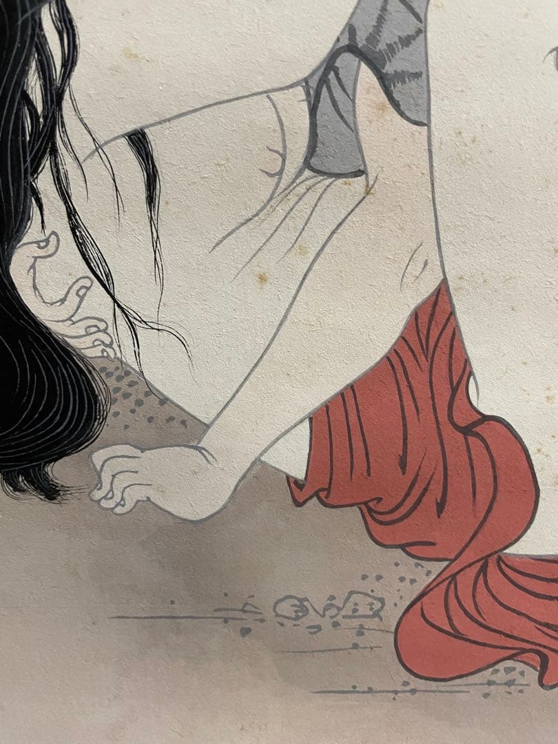勝川春章作　春画　肉筆　時代物