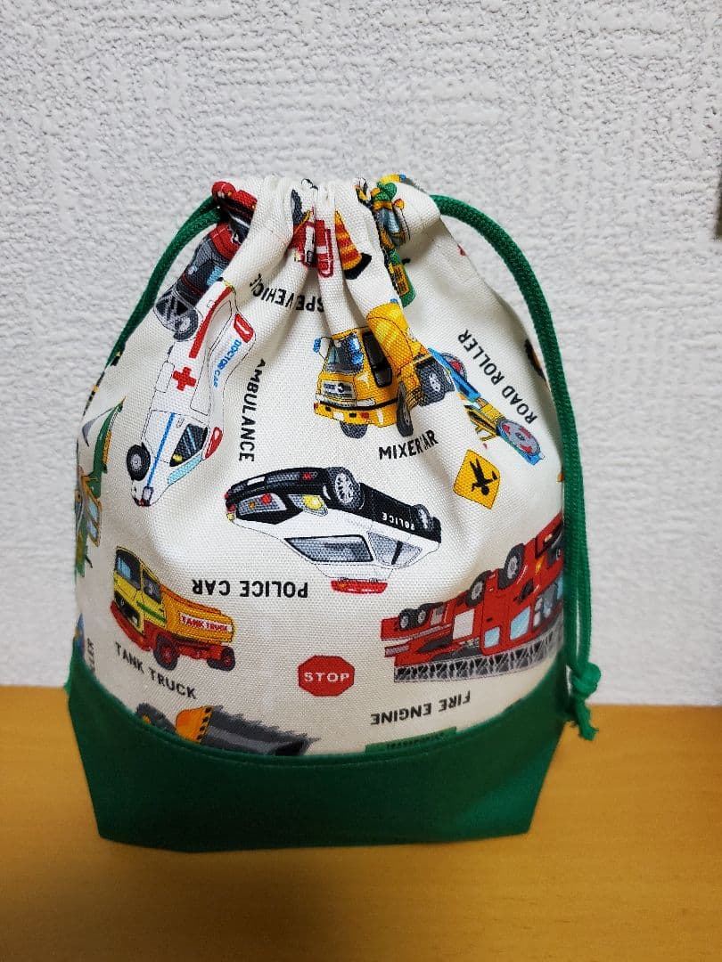 給食袋コップ入れ２枚セット   ワーキングカー’24柄