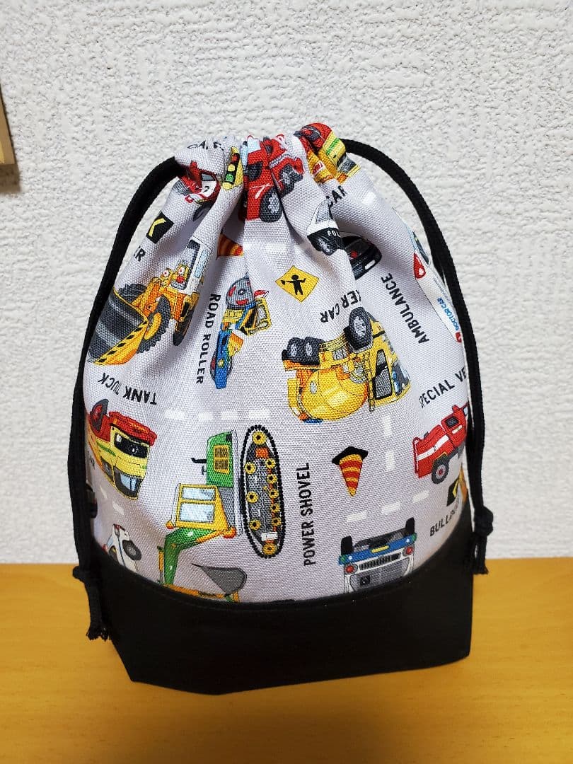 給食袋コップ入れ２枚セット   ワーキングカー’24柄