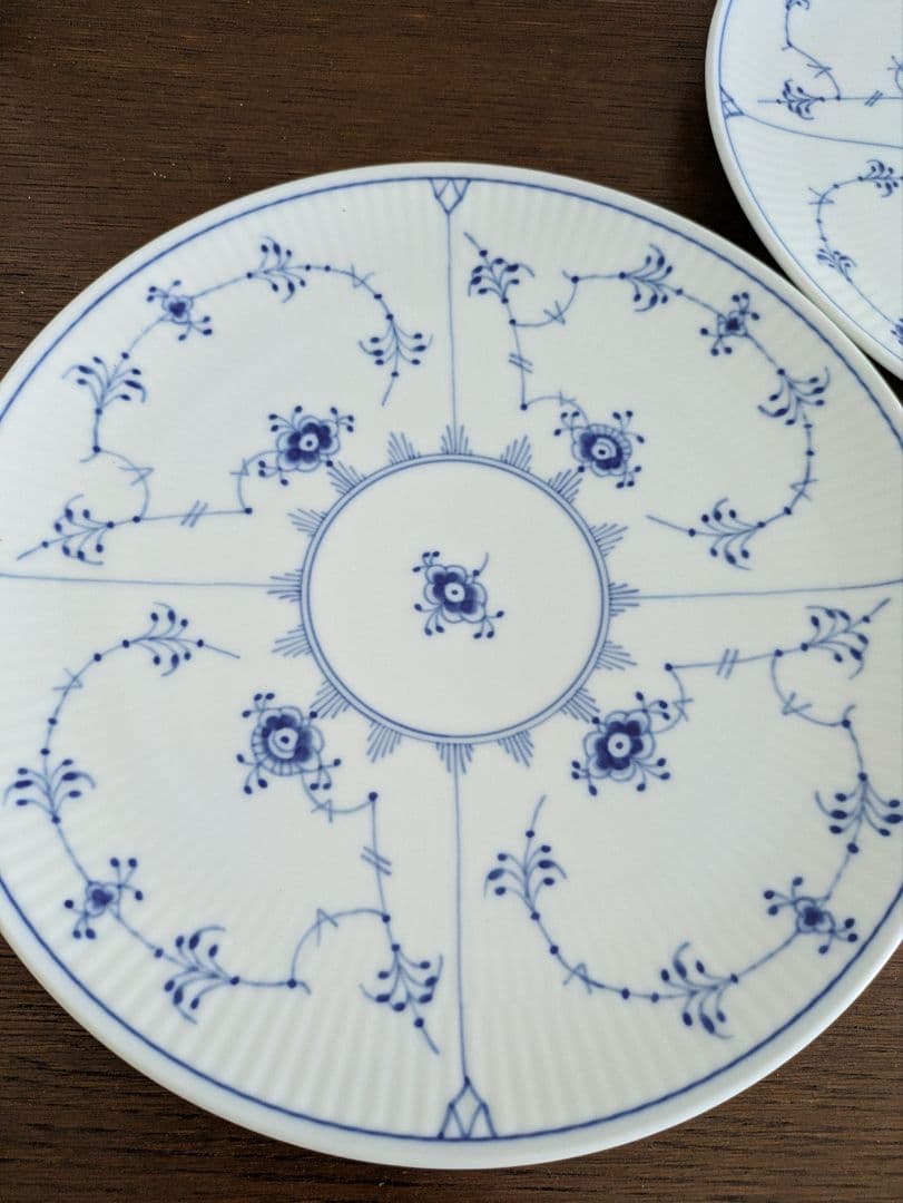 ロイヤルコペンハーゲン　ブルーフルーテッドプレイン クープ 2枚