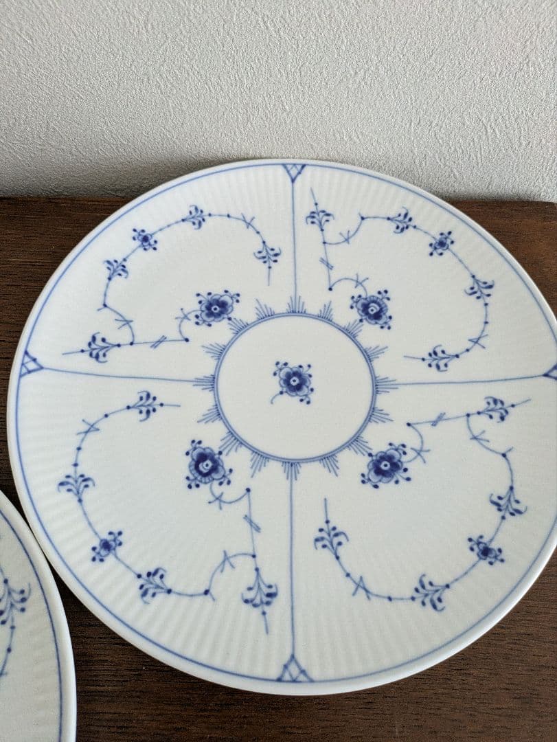 ロイヤルコペンハーゲン　ブルーフルーテッドプレイン クープ 2枚