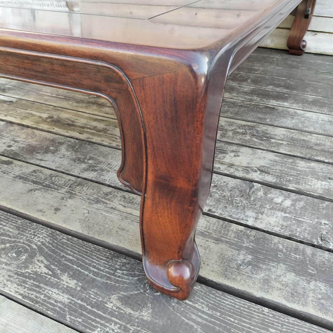 M♦ばんばん送料込　漆塗り　紫檀(シタン)　無垢材　唐木　座卓