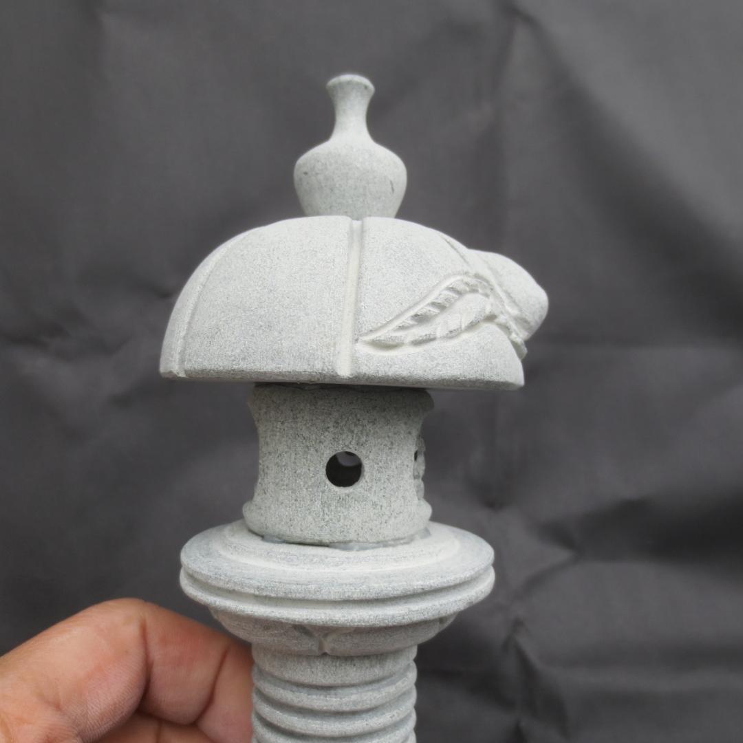 ミニ灯籠   灯篭 灯籠 燈籠 灯ろう 蟷螂 とうろう 天然御影石 桃山型