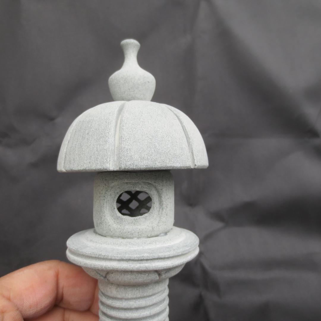 ミニ灯籠   灯篭 灯籠 燈籠 灯ろう 蟷螂 とうろう 天然御影石 桃山型