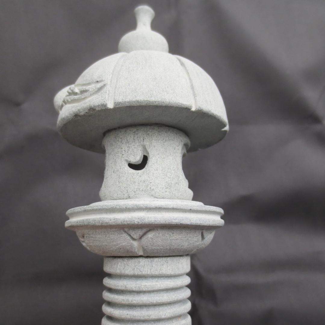 ミニ灯籠   灯篭 灯籠 燈籠 灯ろう 蟷螂 とうろう 天然御影石 桃山型