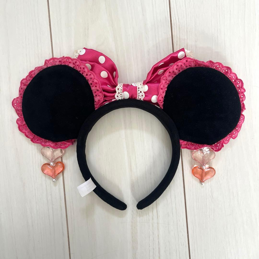 ディズニー ミニー イヤリング カチューシャ ピンク 水玉