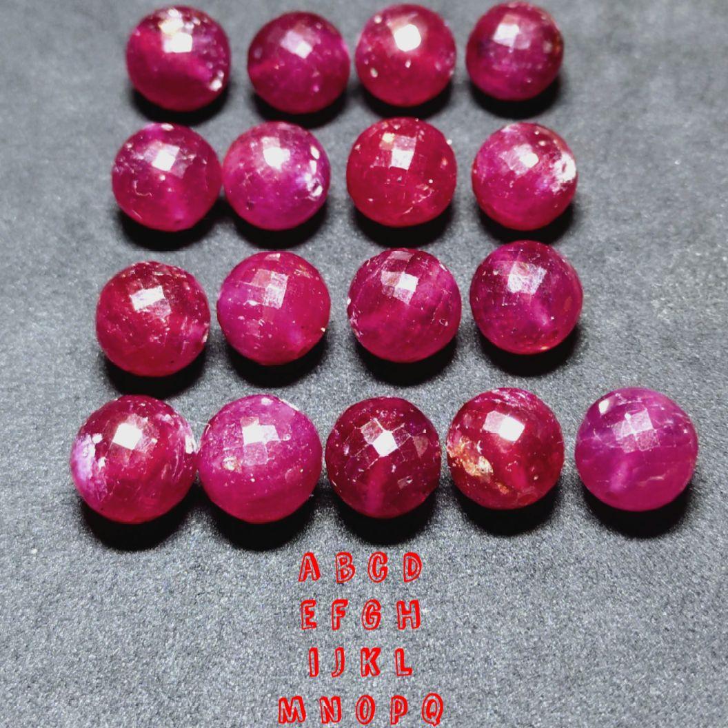 ★大粒！クリアルビーカット 11.5ミリ珠ビーズN(SA~SA+)