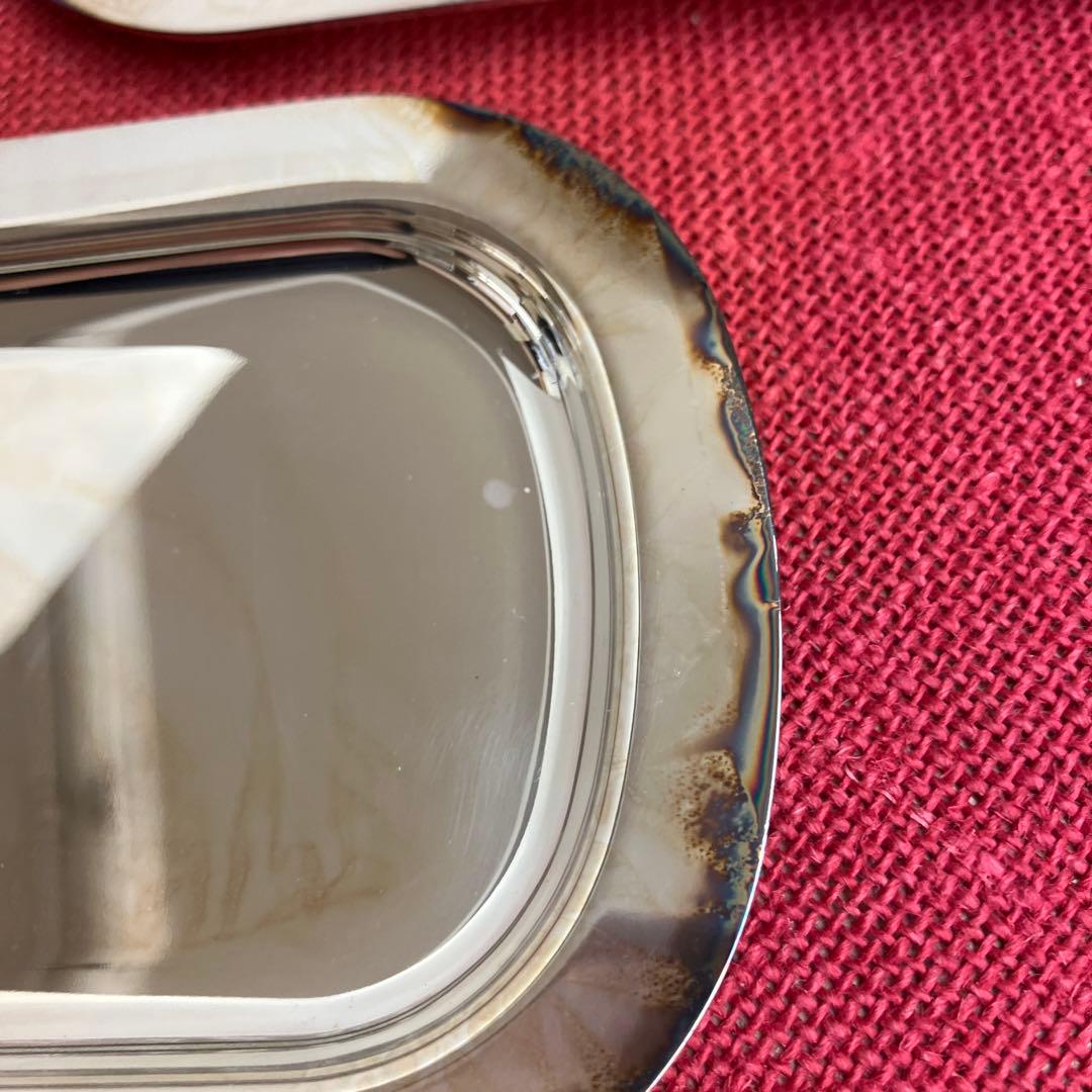 ユキワ銀メッキ角トレー12枚