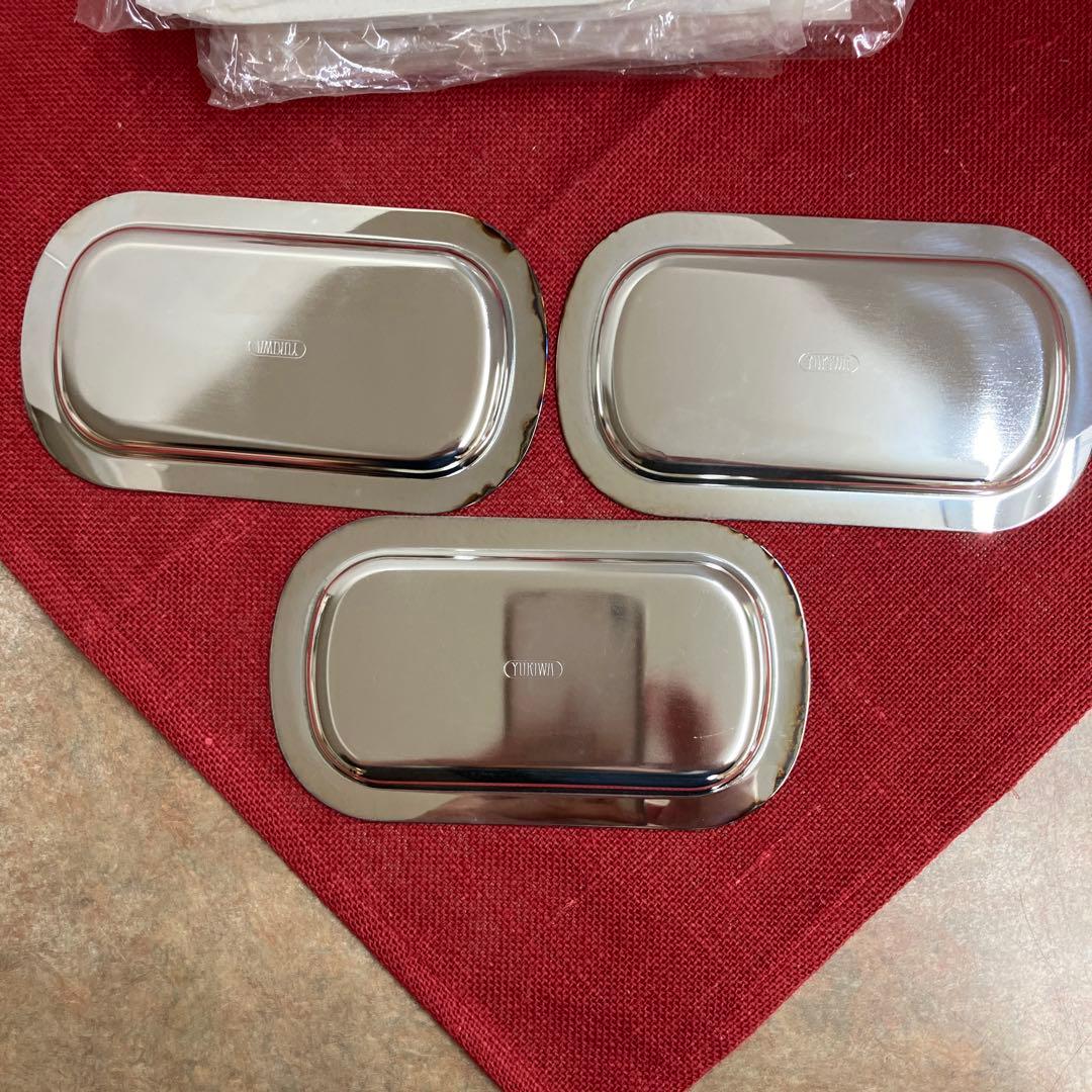 ユキワ銀メッキ角トレー12枚