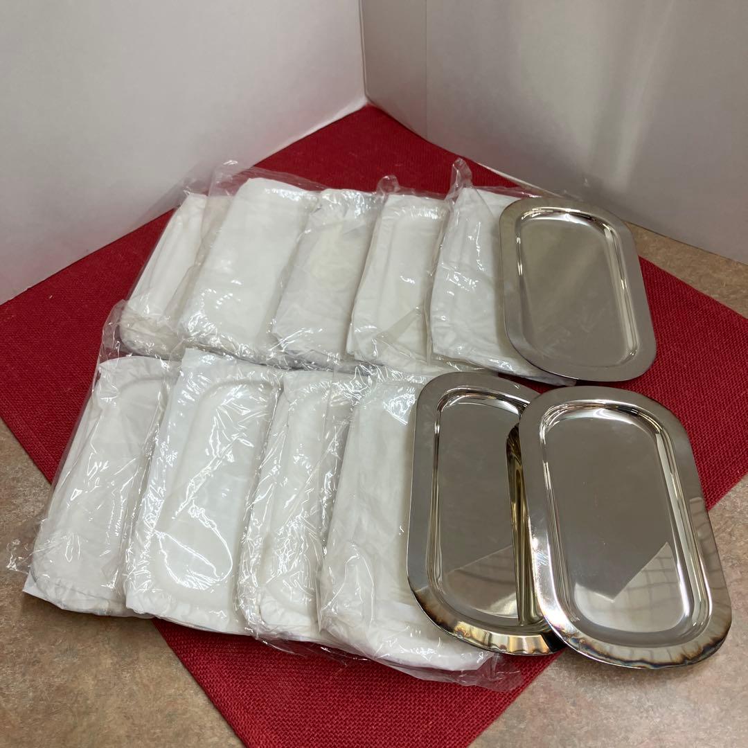 ユキワ銀メッキ角トレー12枚