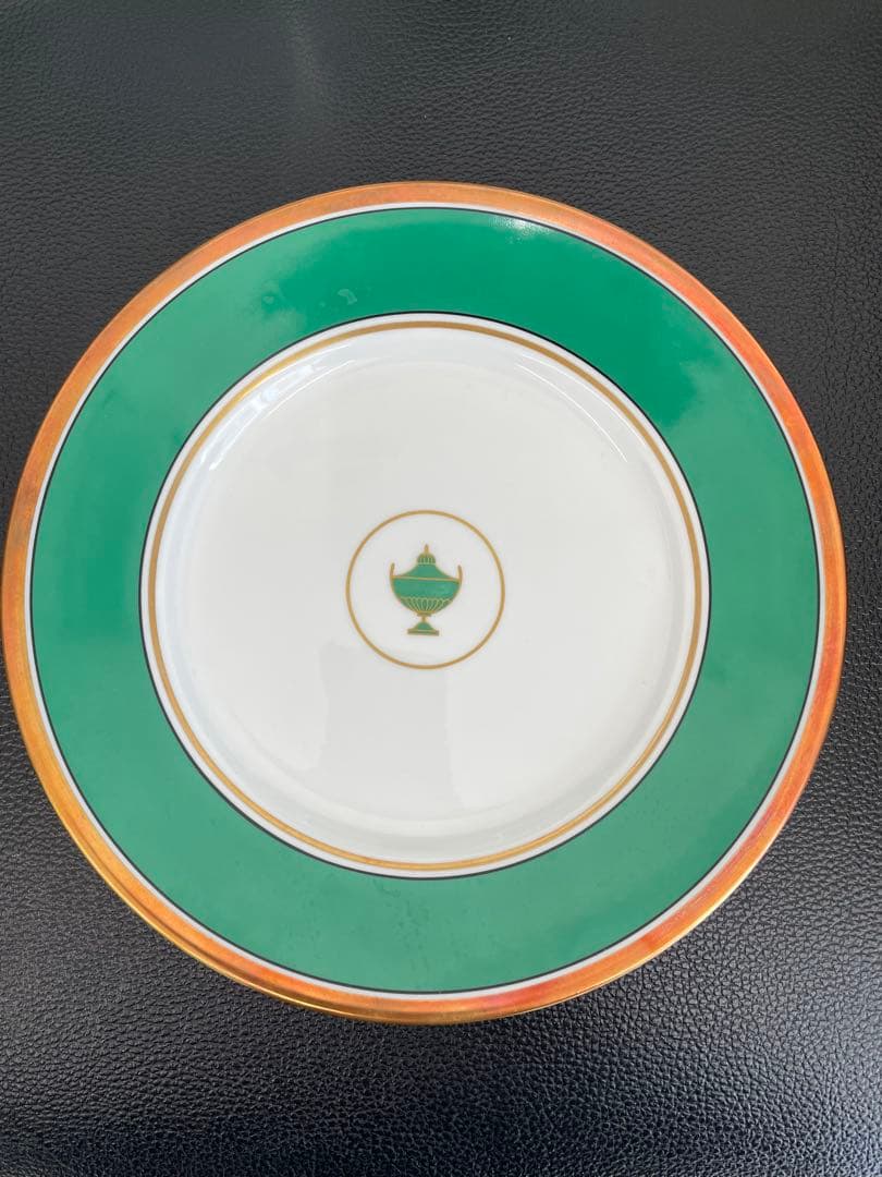 【E】リチャードジノリ　インペログリーン　ケーキ皿　19㎝　廃番品希少品