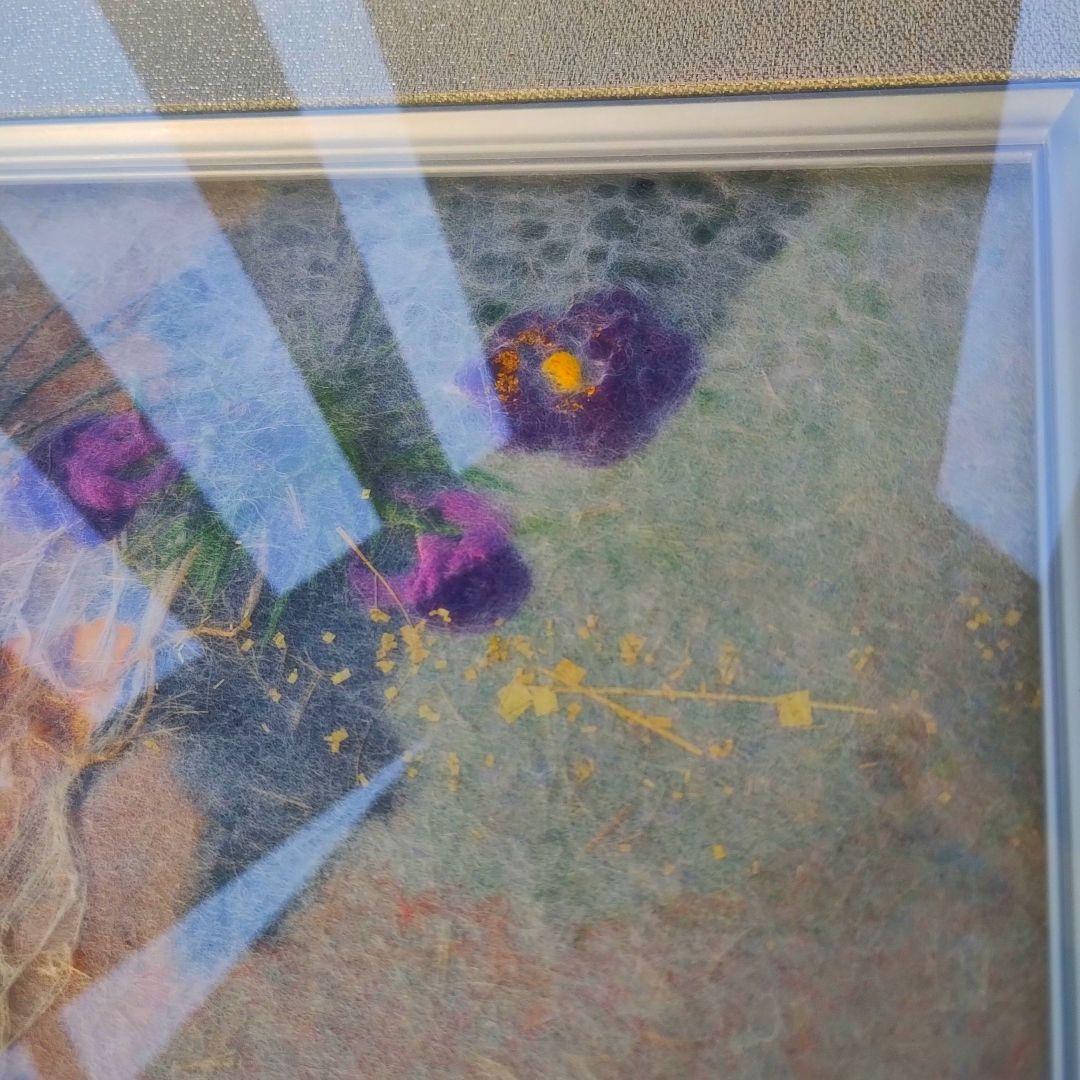 山内一生 人間国宝 小原和紙工芸 和紙工芸 日本画 絵画 額装