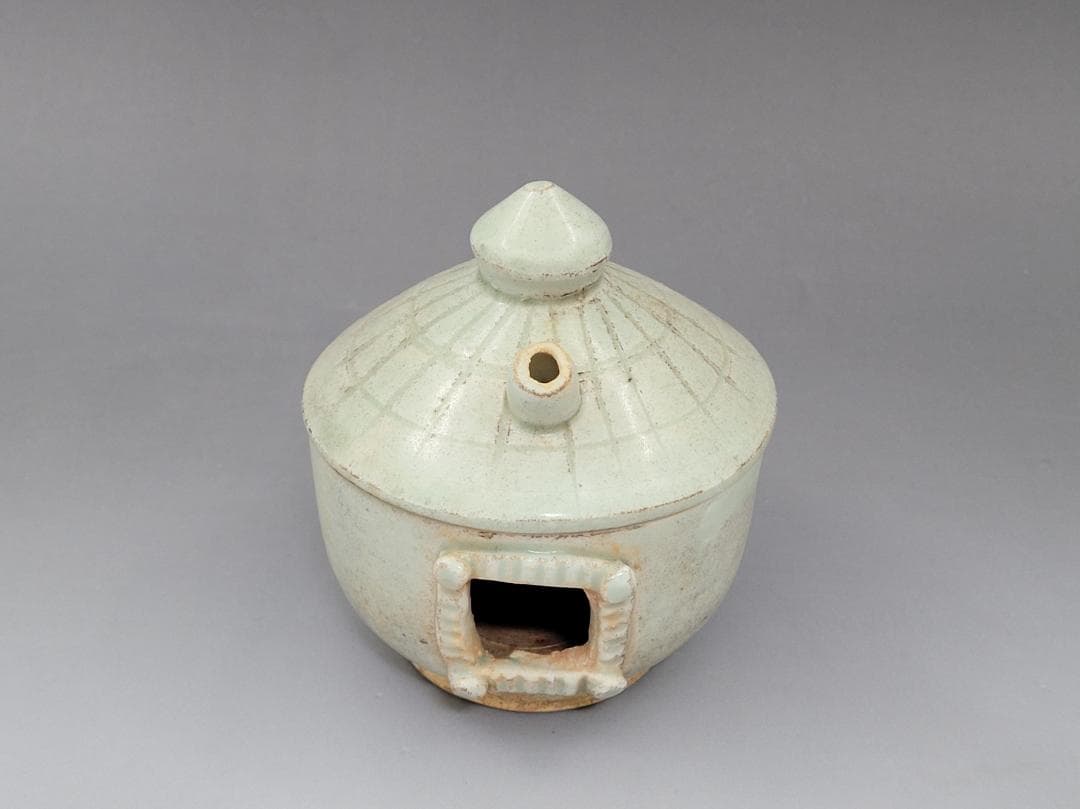 白磁 家型 香炉 油灯 宋元時代 高さ約11.1cm