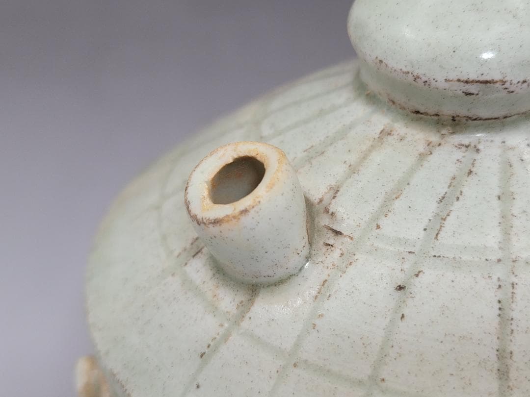 白磁 家型 香炉 油灯 宋元時代 高さ約11.1cm