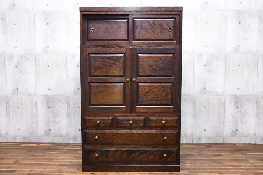 EGK63 松本民芸家具 D型 和箪笥 水目桜/ミズメザクラ 無垢材 チェスト