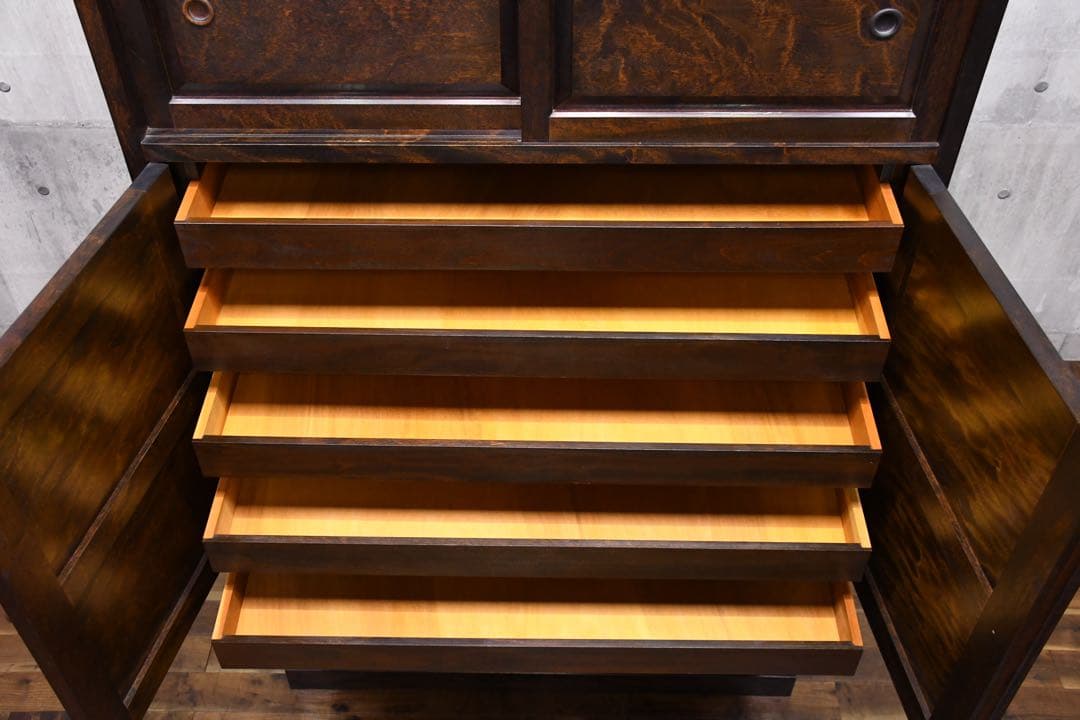 EGK63 松本民芸家具 D型 和箪笥 水目桜/ミズメザクラ 無垢材 チェスト