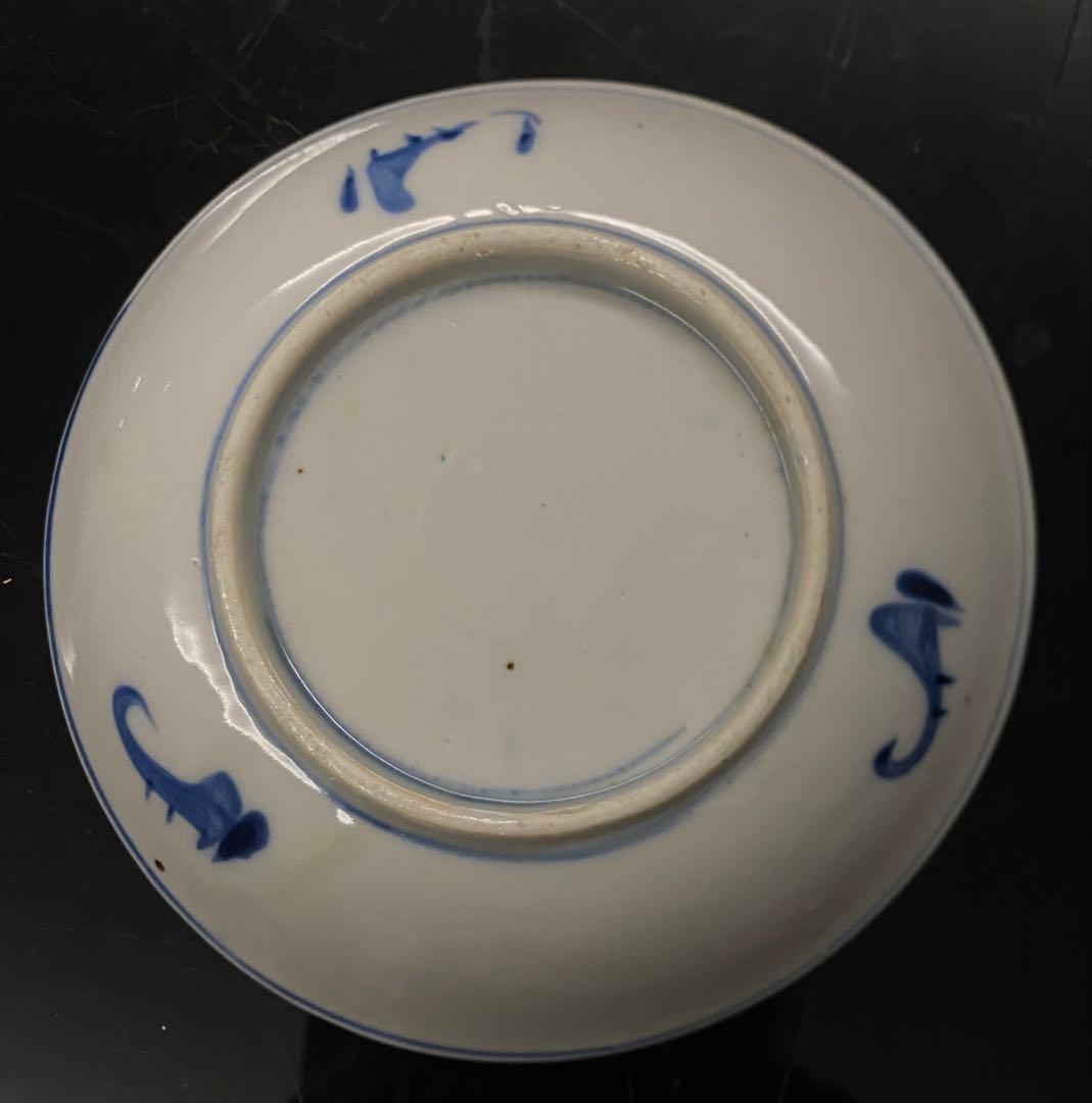 古伊万里染付山水文皿　6枚セット