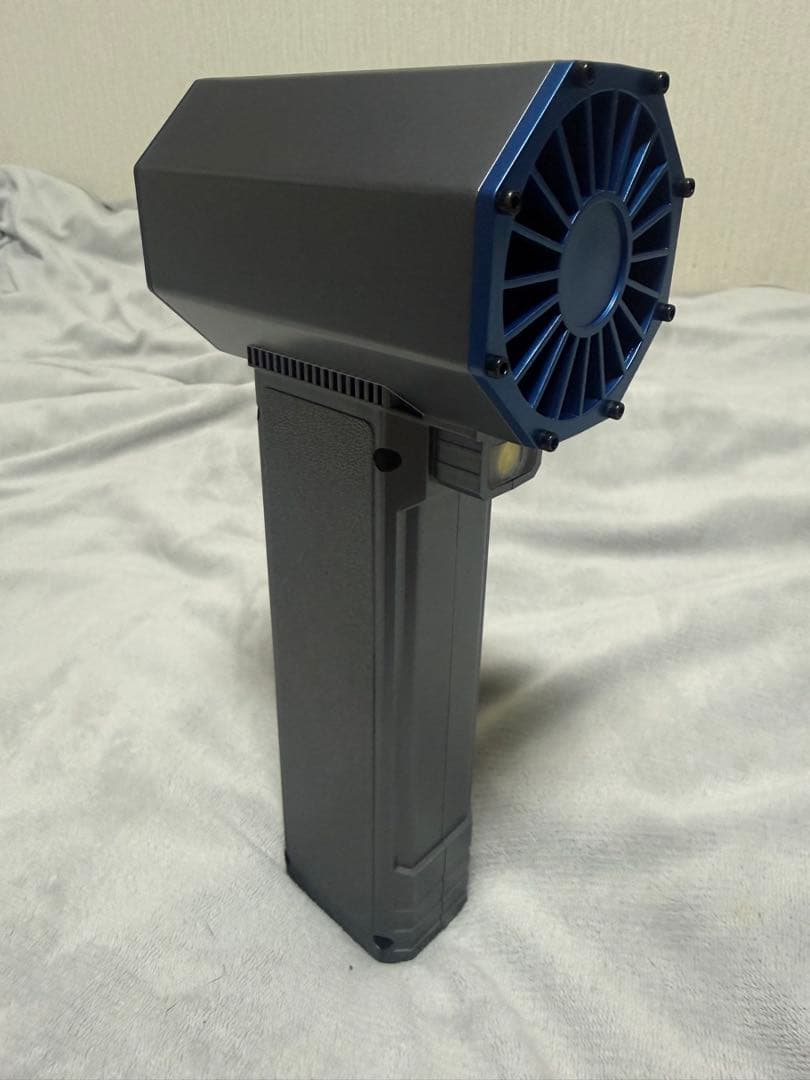ハンドヘルド型強力ファン グレー/ブルー