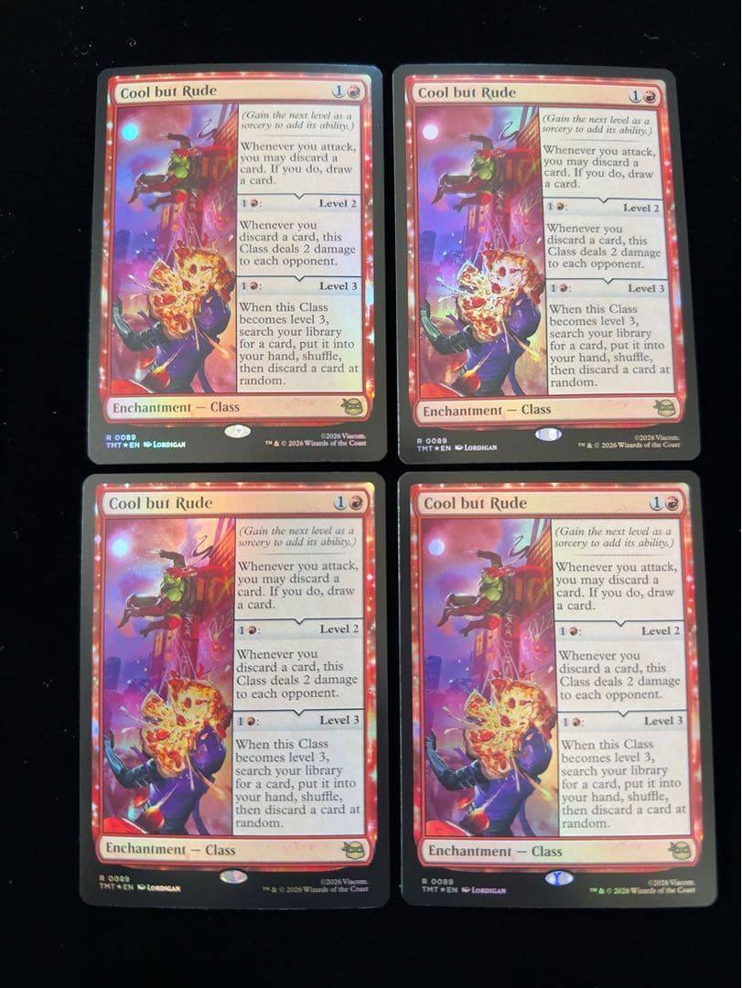 【foil】華麗だが無礼者　英語　4枚セット