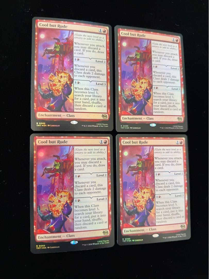 【foil】華麗だが無礼者　英語　4枚セット