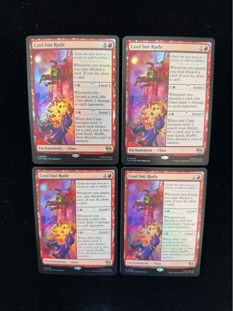【foil】華麗だが無礼者　英語　4枚セット