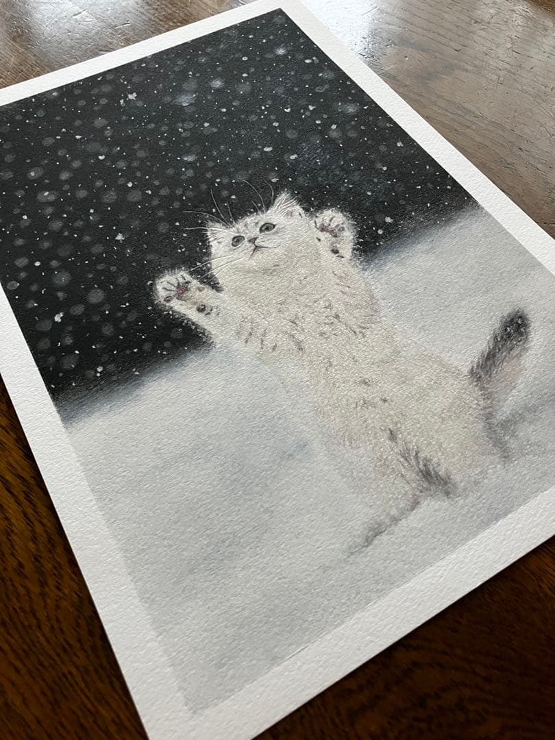 “雪だぁ‼︎” 色鉛筆画 パステル