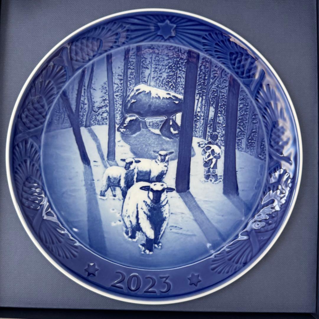 ロイヤルコペンハーゲン 2023年 イヤープレート 冬景色 未使用 箱・説明書付