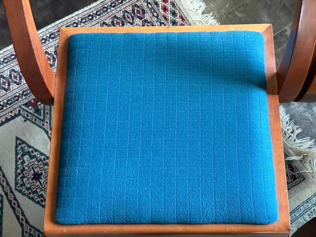 尾州生地リメイク　Porada　木製チェア　椅子　イタリア家具　2脚セット　YZ