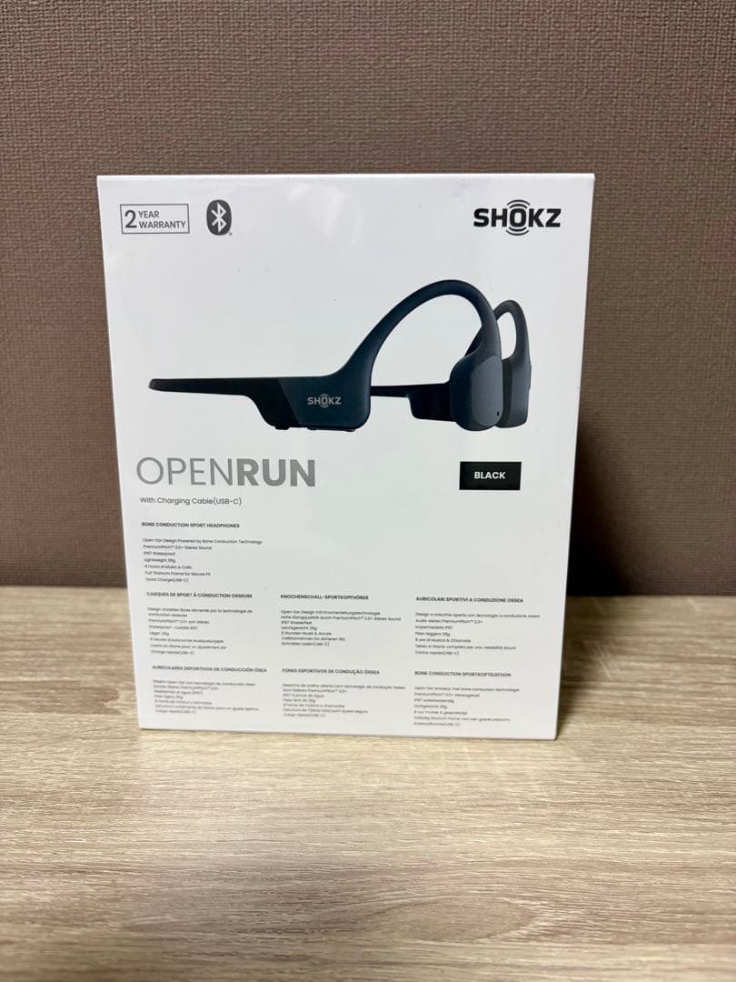 【新品・未使用】SHOKZ OPENRUN 骨伝導イヤホン ブラック