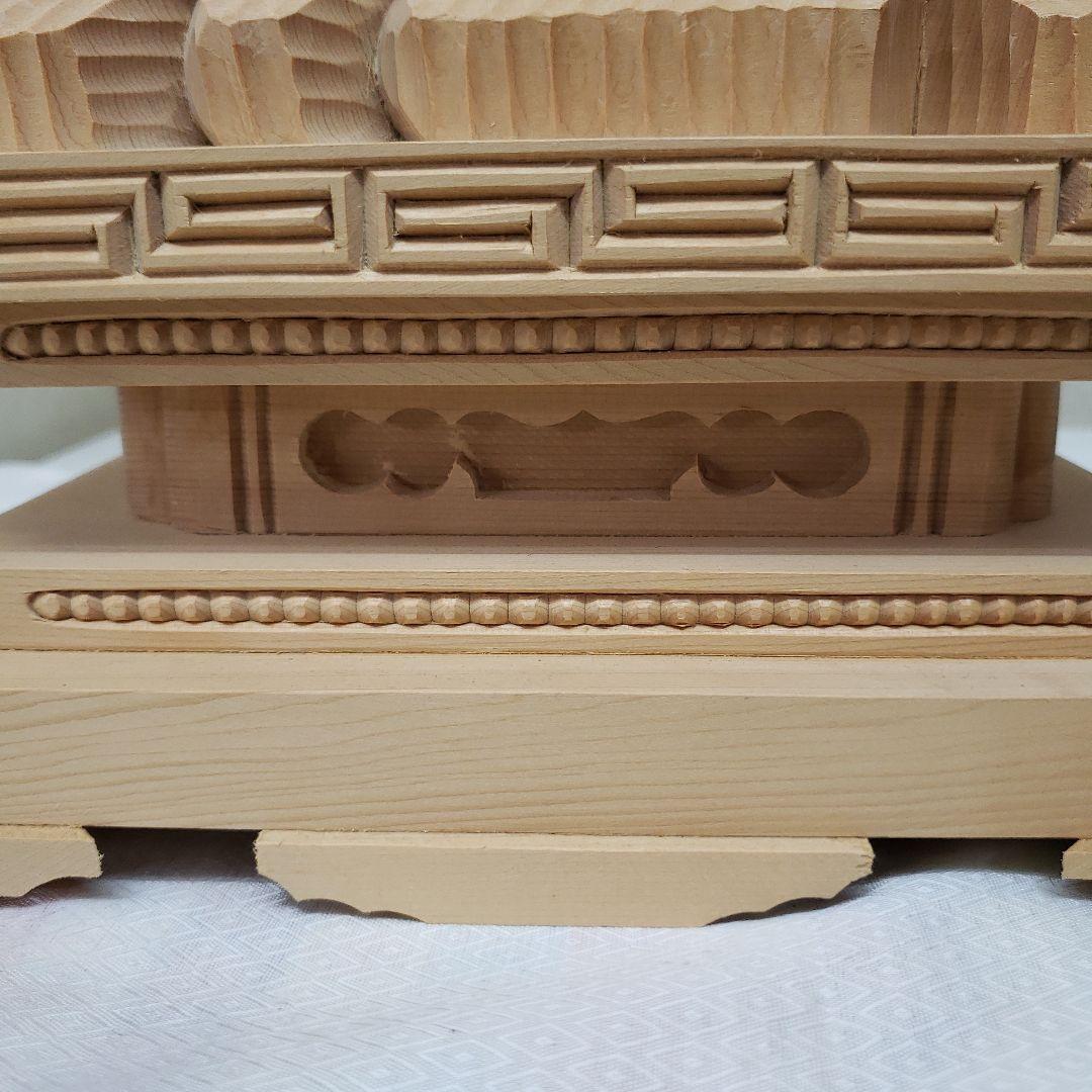 蔵出し特価極上彫り★白木材 不動明王立像１尺立★お不動さん火の鳥彫り