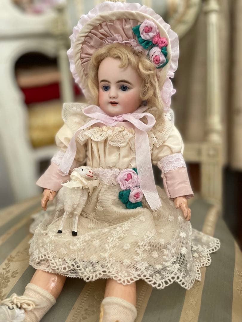 ˚✧₊⁎断捨離SALE⁎⁺˳✧༚ ♡シルク ドールドレス & ボネ♡ビスクドール