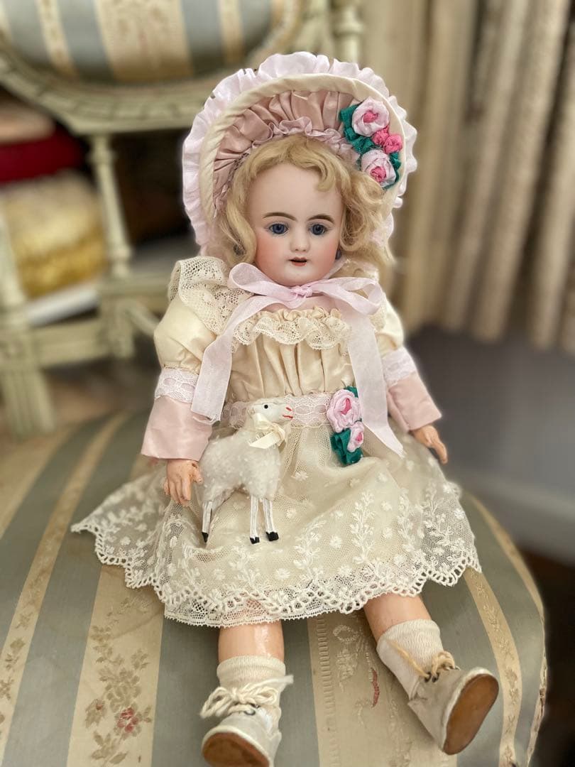 ˚✧₊⁎断捨離SALE⁎⁺˳✧༚ ♡シルク ドールドレス & ボネ♡ビスクドール