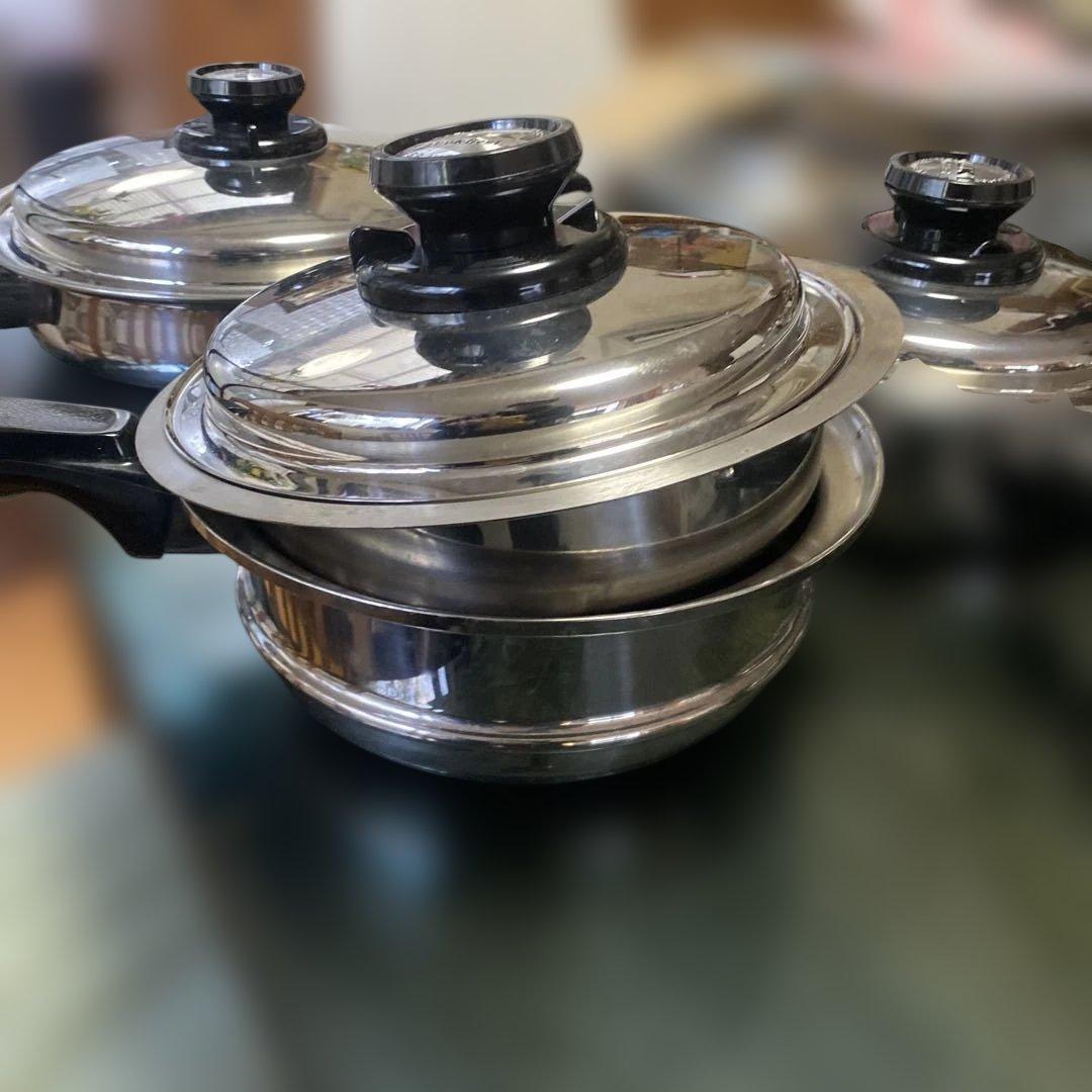 サ*ジ様 JUKI CookBest 304ステンレス 鍋 蓋付き 3点セット