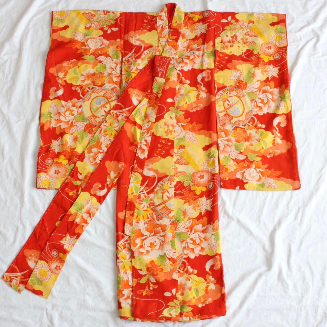 【専用】七五三 3歳 子供 女の子 アンティーク 正絹 着物 被布 セット