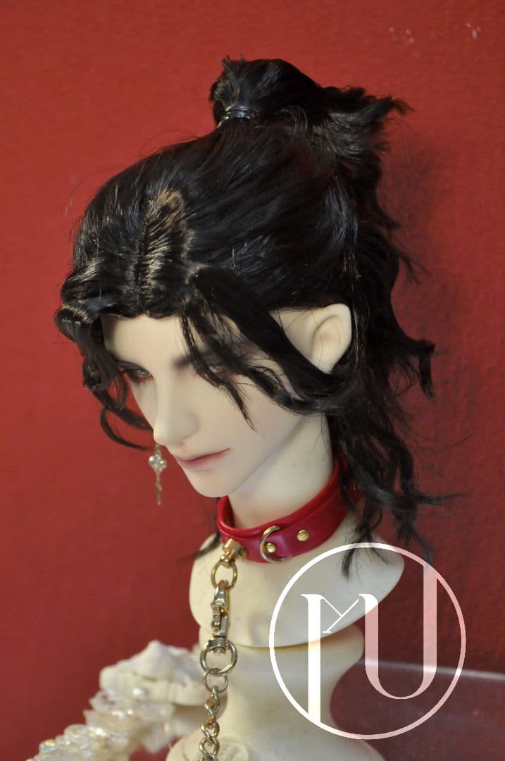 AS24 BJD 1/3 人形 ドール　用ウィッグ カツラ 耐熱 ハンドメイド