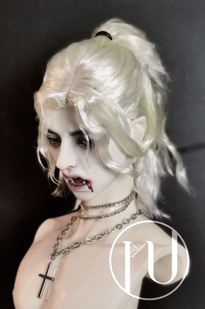 AS24 BJD 1/3 人形 ドール　用ウィッグ カツラ 耐熱 ハンドメイド